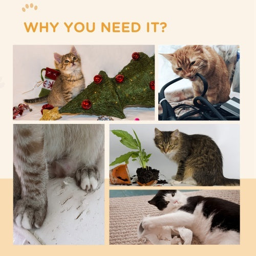 PawHut 4-Pack Reversible Cat Scratching Boards – Eco-Friendly Scratch Pads for Indoor Cats & Cat Wheel Replacement - AllvueCo