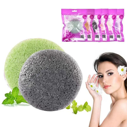 Konjac Sponge for Face - Round Konjac Sponge - AllvueCo