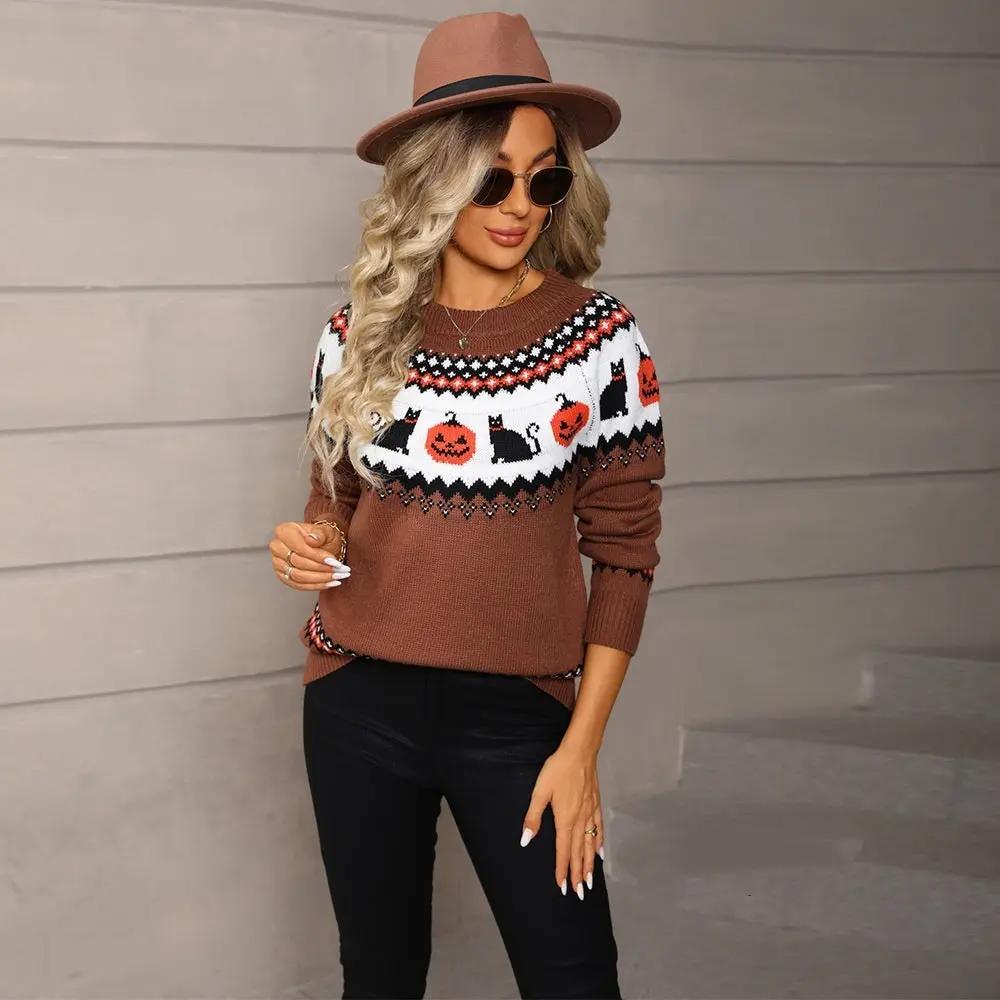 Women's Oversized Knit Christmas Sweater - Cozy Holiday Apparel - AllvueCo