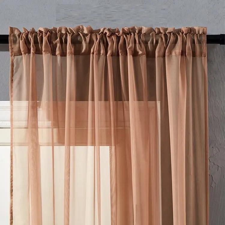 Modern Pure Color Cotton and Linen Window Screen - Stylish Design - AllvueCo