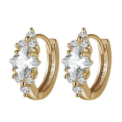 Personalized Zircon Earrings in a Stylish Square Design