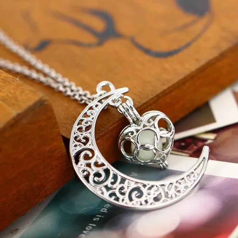Glowing Pendant Necklace with Silver Plated Chain | Jewelry & Accessories