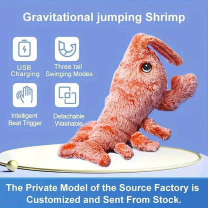 Pet Gravity Shrimp Plush Toy Usb Charging Simulate Lobster E | Electronic Learning Toys - AllvueCo