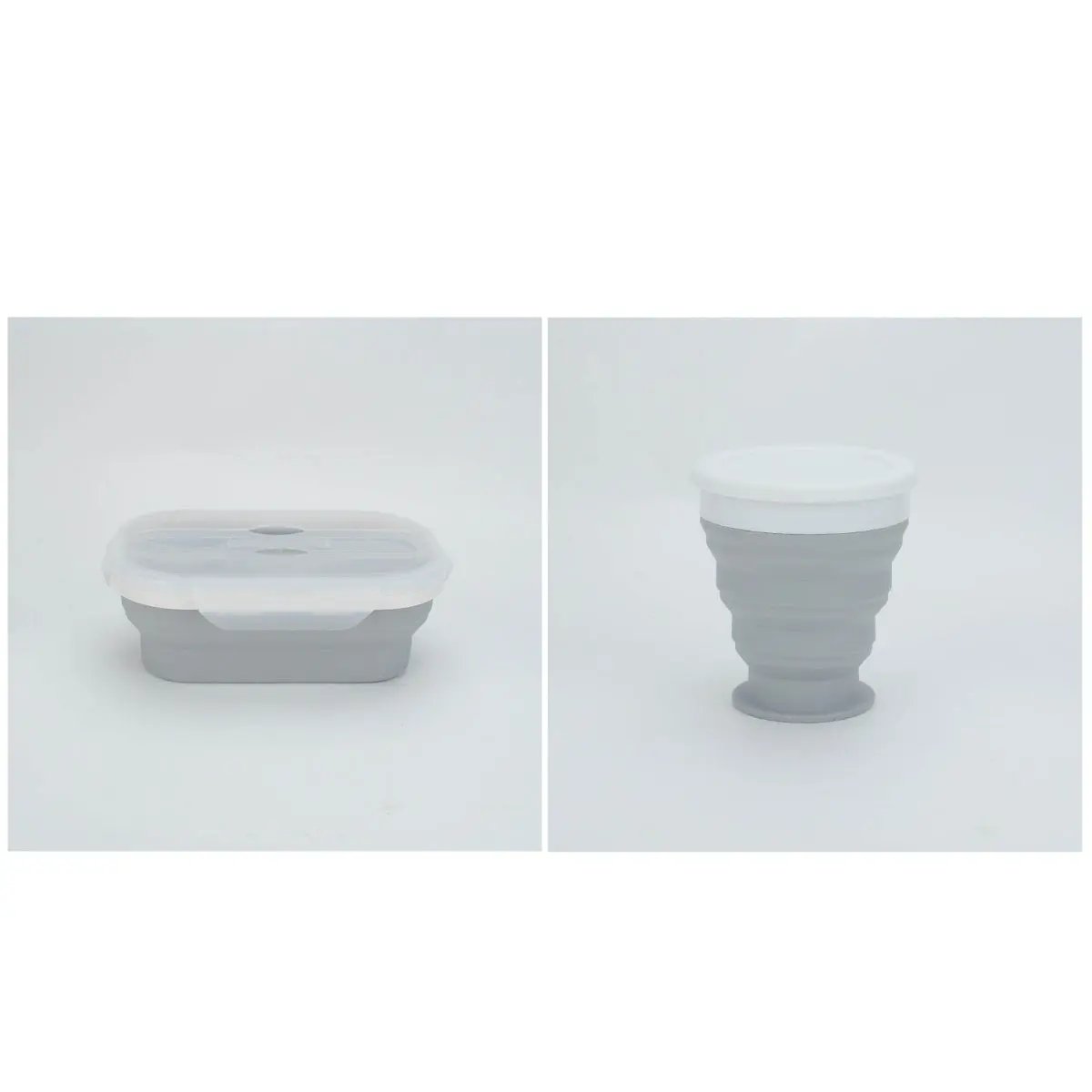 Portable Foldable Silicone Lunch Box - Convenient Meal Container - AllvueCo