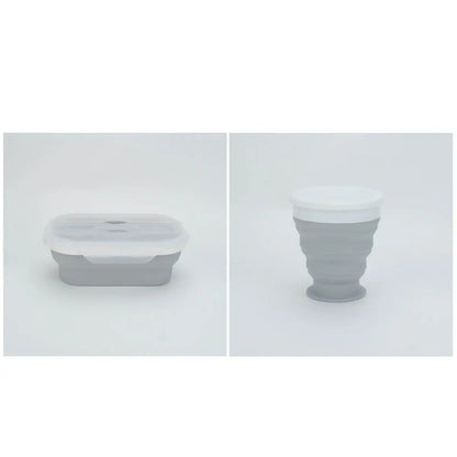 Portable Foldable Silicone Lunch Box - Convenient Meal Container - AllvueCo