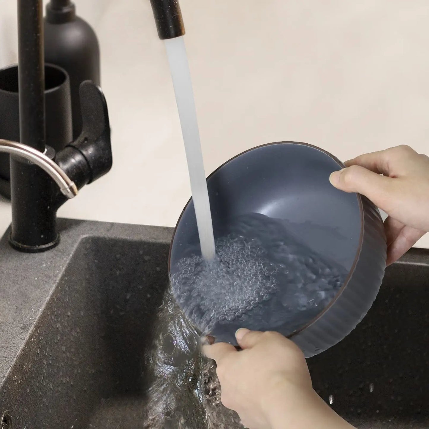 Ceramic Bowls Set of 4 - 46oz Kitchen Bowls for Cereal, Salad - AllvueCo