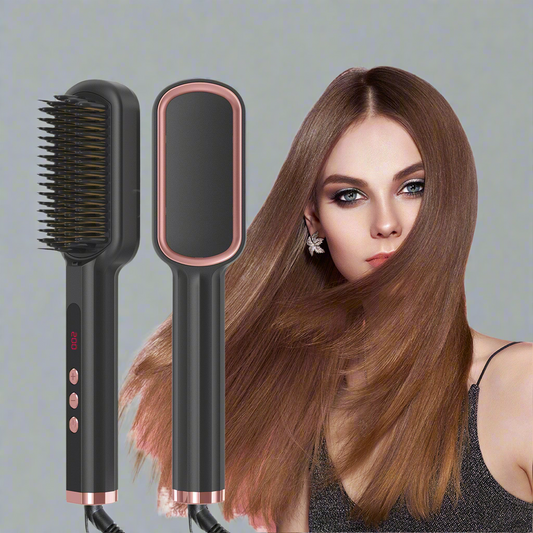 2-in-1 Electric Hair Straightener & Curling Iron – Tourmaline Ceramic, Fast Heat, Auto Shut-Off AllvueCo