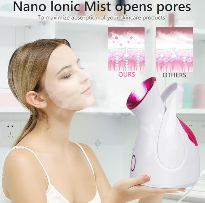 Nano Ionic Facial Steamer – Deep Hydration & Pore Cleansing Spa Device AllvueCo