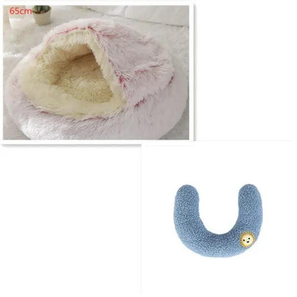 2 In 1 Dog And Cat Bed Pet Winter Bed Round Plush Warm Bed H | Other My Store