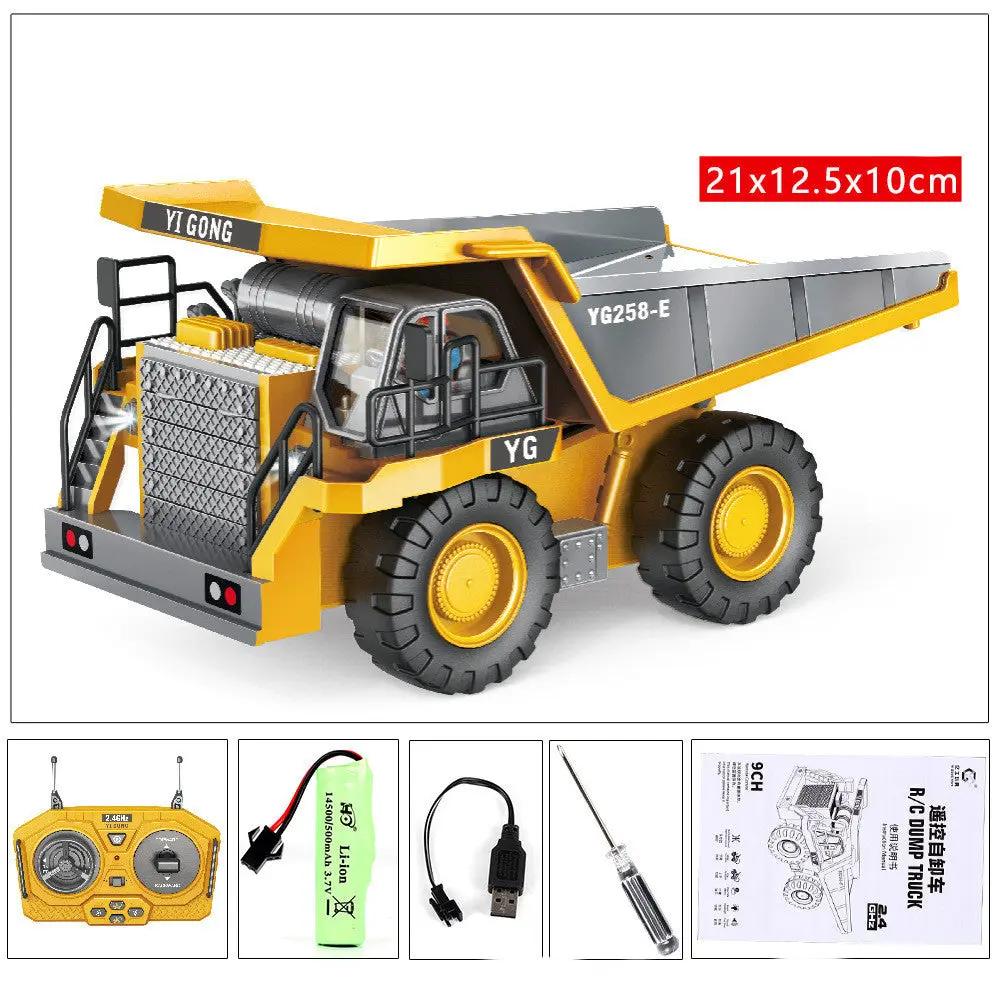 Children's Simple Alloy Charging Excavator Toy Car My Store