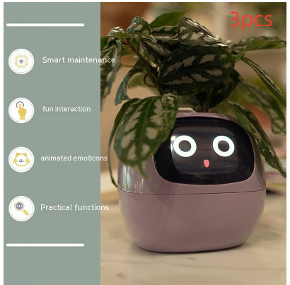 Smart Planter with AI Sensors – Interactive Plant Care with 49+ Expressions & Real-Time Monitoring AllvueCo