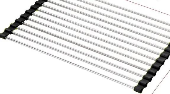 Folding Kitchen Drain Sink Rack Stainless Steel - Space-Saving Design - AllvueCo