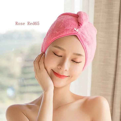 Women's Hair Dryer Cap - Quick Drying Absorbent Towel for Effortless Hair Care