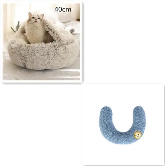 2-in-1 Dog and Cat Bed - Plush Winter Pet Bed for Comfort - AllvueCo