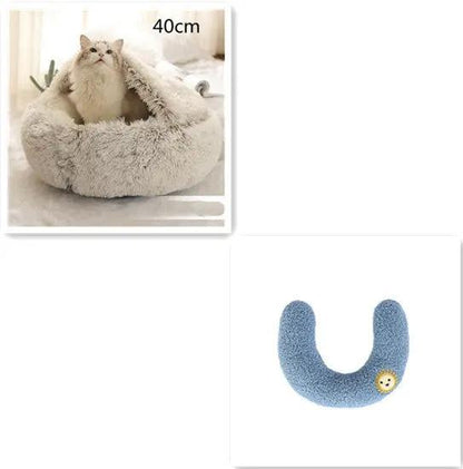 2-in-1 Dog and Cat Bed - Plush Winter Pet Bed for Comfort - AllvueCo