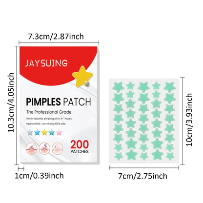 Jaysuing Star Colored Acne Stickers – Repair Acne Pits & Marks, Pimple Healing & Skin Care Patches - AllvueCo