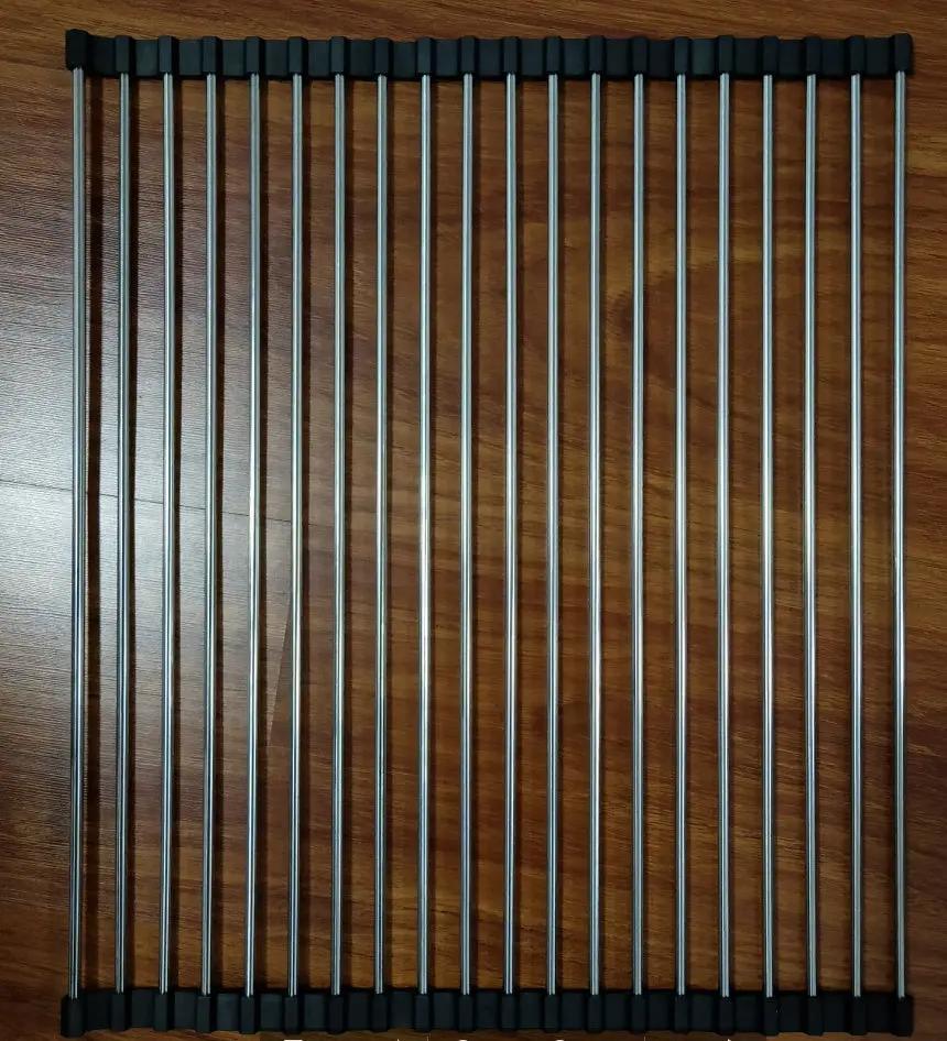 Folding Kitchen Drain Sink Rack Stainless Steel - Space-Saving Design - AllvueCo