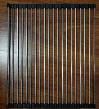 Folding Kitchen Drain Sink Rack Stainless Steel - Space-Saving Design - AllvueCo