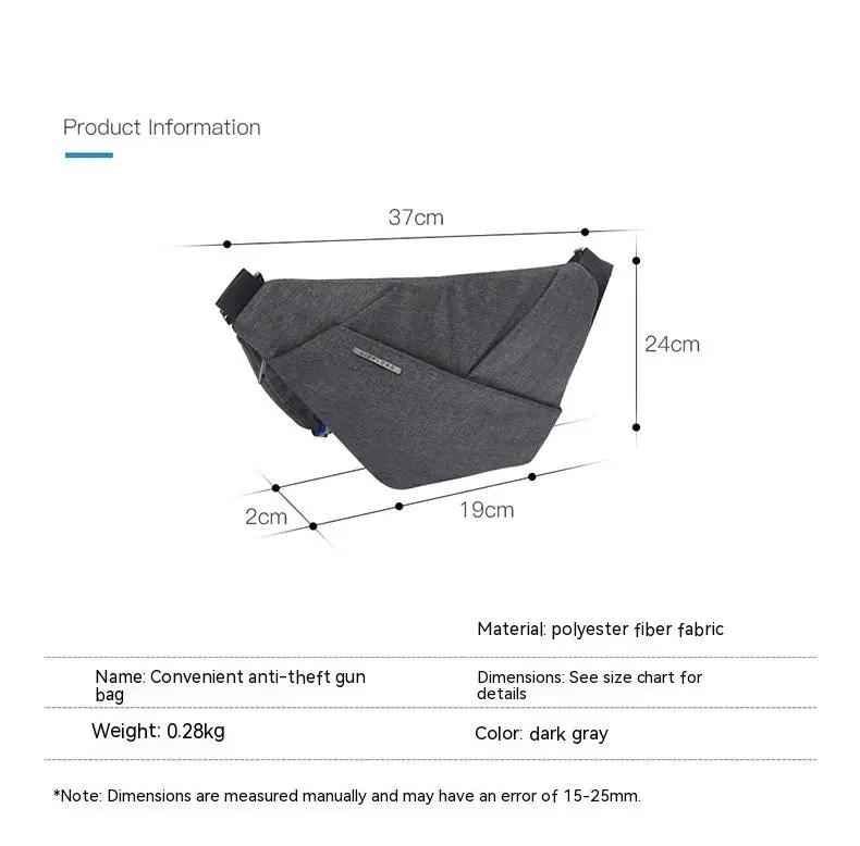 Digital Storage Chest Bag - Multifunctional Crossbody Canvas Bag for Travel & Everyday Use