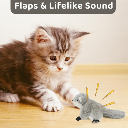 EL Pet ToyProk Rechargeable Flapping Squirrel Cat Toy with Catnip - AllvueCo