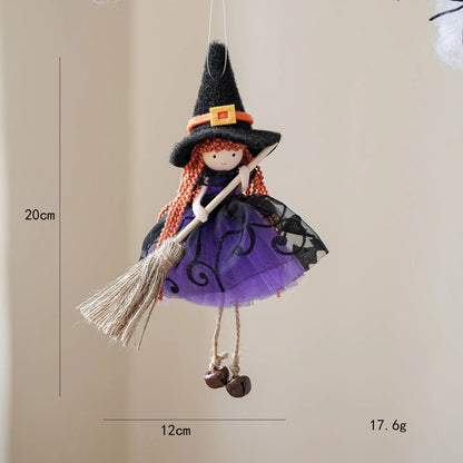 Halloween Mesh Broom Girl Angel Christmas Tree Pendant - AllvueCo
