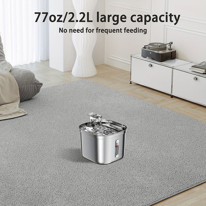 Cat Water Fountain – Stainless Steel Automatic Pet Water Dispenser with 3 Filters - AllvueCo