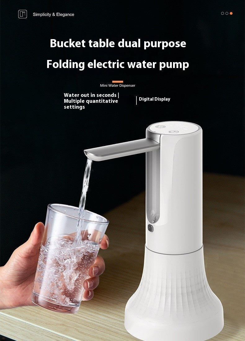 Wireless Electric Water Dispenser – LED Screen, Foldable Pump for Bottled & Mineral Water AllvueCo