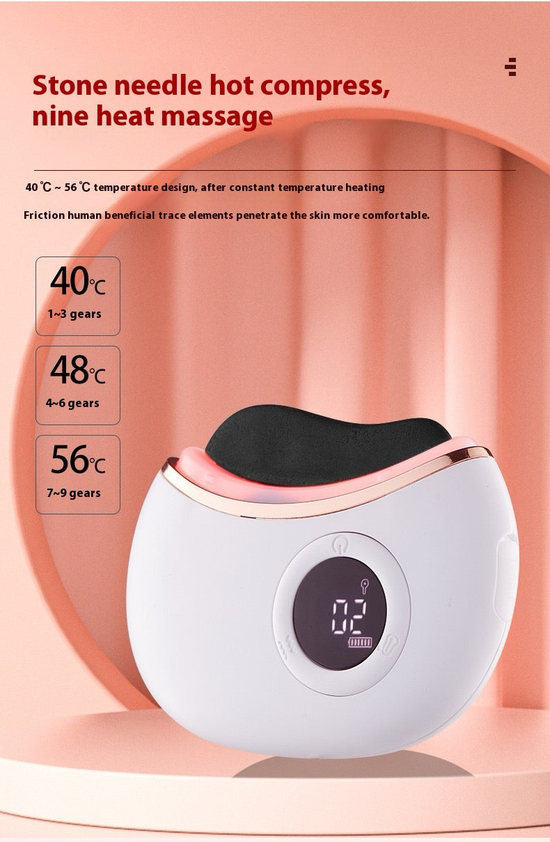 Smart Electric Gua Sha Facial Massager – Heated Scraping Therapy Tool with Adjustable Temperature & Rechargeable Design AllvueCo