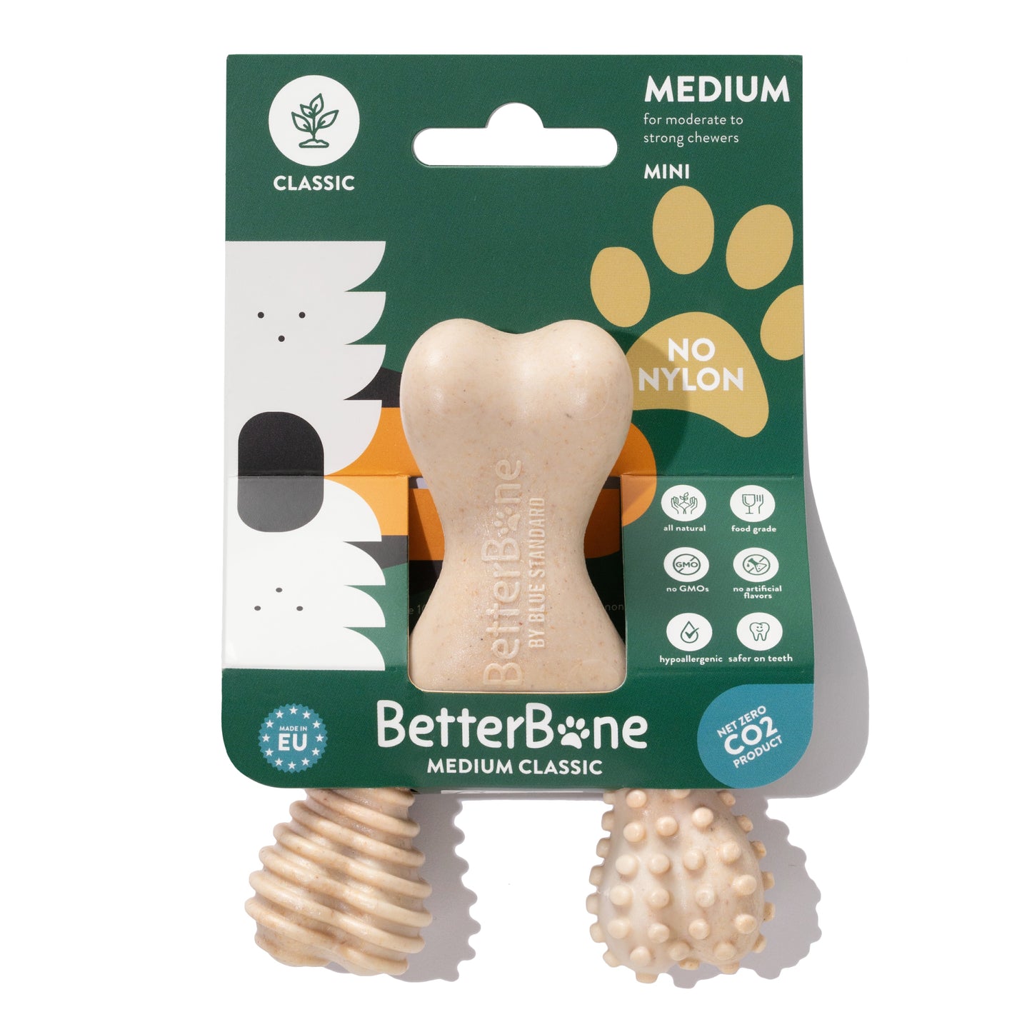 BetterBone MEDIUM Durability CHEW TOY: Perfect Chew for Everyday Chewers | Natural Ingredients, Eco-Friendly, Non-Toxic