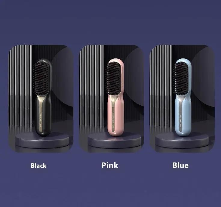 Portable Wireless Hair Straightening Comb - Quick Styling Tool - AllvueCo