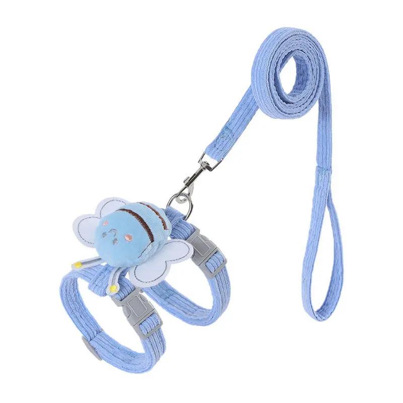 Cat Harness Leash Set with Cute Bee Plaid - Adjustable Escape Proof - AllvueCo