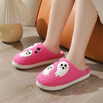 Halloween Cartoon Ghost Cotton Slippers for Women - Indoor Slippers - AllvueCo