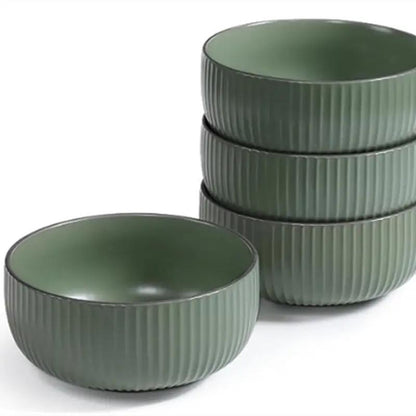 Ceramic Bowls Set of 4 - 46oz Kitchen Bowls for Cereal, Salad - AllvueCo