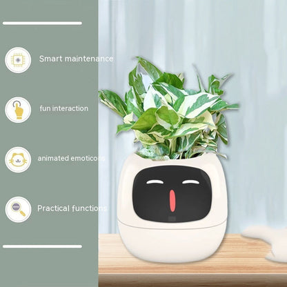 Smart Planter with AI Sensors – Interactive Plant Care with 49+ Expressions & Real-Time Monitoring AllvueCo