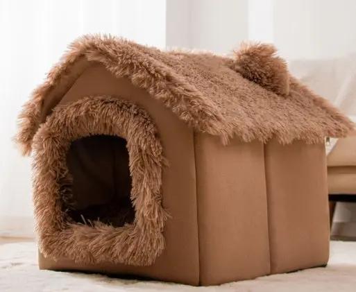 Foldable Pet Bed - Winter Dog Villa Sleep Kennel - AllvueCo