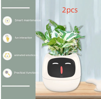 Smart Planter with AI Sensors – Interactive Plant Care with 49+ Expressions & Real-Time Monitoring AllvueCo