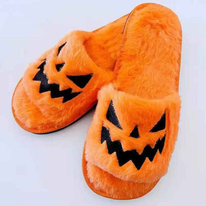 Halloween Warm Slippers for Women - Cute and Cozy Winter Home Shoes