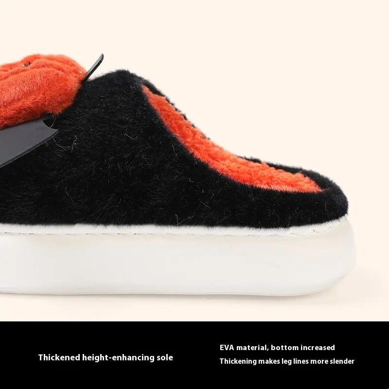 Halloween Cartoon Pumpkin Slippers with Small Wings Design - AllvueCo
