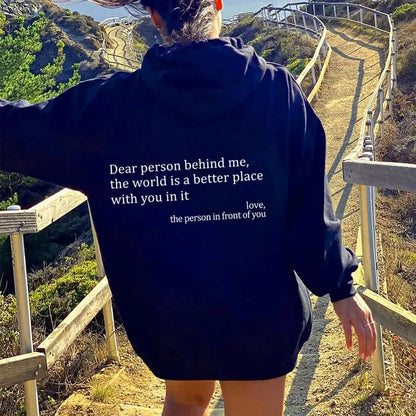 Dear Person Behind Me” Hoodie – Inspirational Unisex Sweatshirt My Store