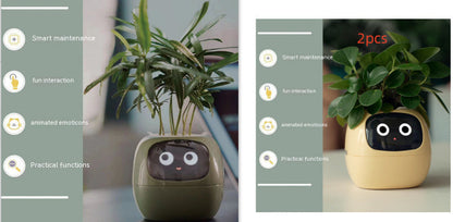 Smart Planter with AI Sensors – Interactive Plant Care with 49+ Expressions & Real-Time Monitoring AllvueCo