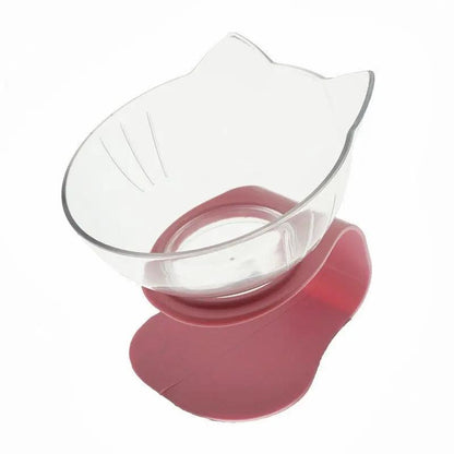 Non Slip Double Cat Bowl with Raised Stand for Pet Feeding - AllvueCo