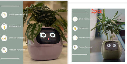 Smart Planter with AI Sensors – Interactive Plant Care with 49+ Expressions & Real-Time Monitoring AllvueCo