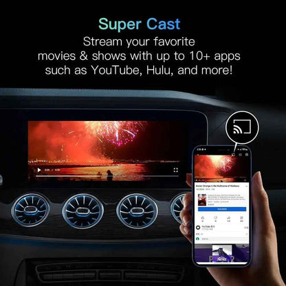 Wired to Wireless CarPlay Adapter - USB-HDMI Video Streaming Module for Seamless Connectivity