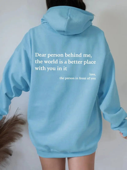 Dear Person Behind Me” Hoodie – Inspirational Unisex Sweatshirt My Store
