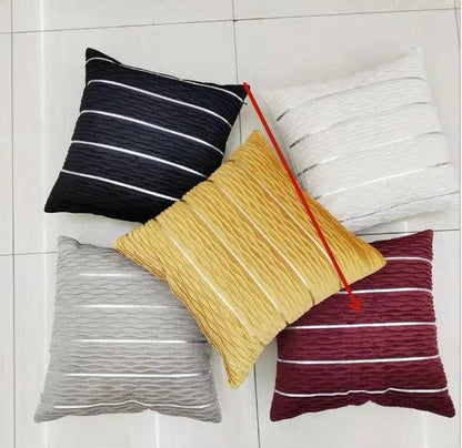 Simple Luxury Striped Velvet Pillow Cover for Sofa Cushion - AllvueCo