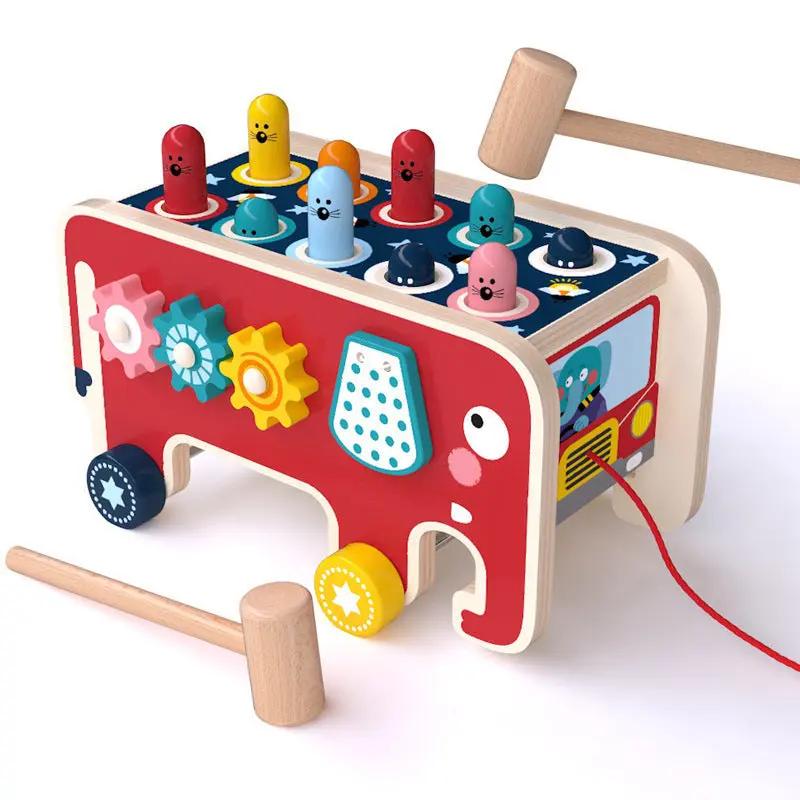Montessori Toddlers Wooden Pounding Bench AllvueCo