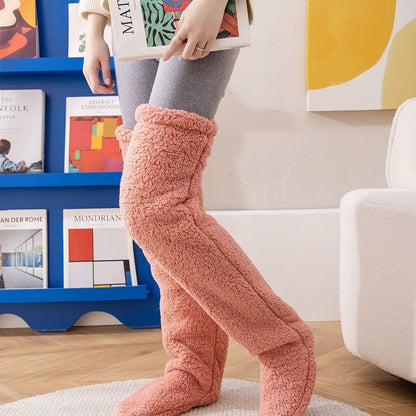 Over Knee Fuzzy Long Socks – Winter Warm and Cold-Proof Stockings AllvueCo