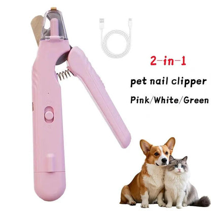 2-in-1 Pet Nail Clippers with LED Light – Safe Trimming for Dogs & Cats My Store