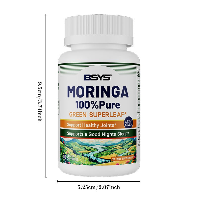 Moringa Capsules – Antioxidant & Anti-Inflammatory Supplement for Overall Health (60 Capsules) - AllvueCo