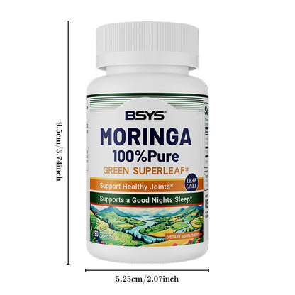 Moringa Capsules – Antioxidant & Anti-Inflammatory Supplement for Overall Health (60 Capsules) - AllvueCo